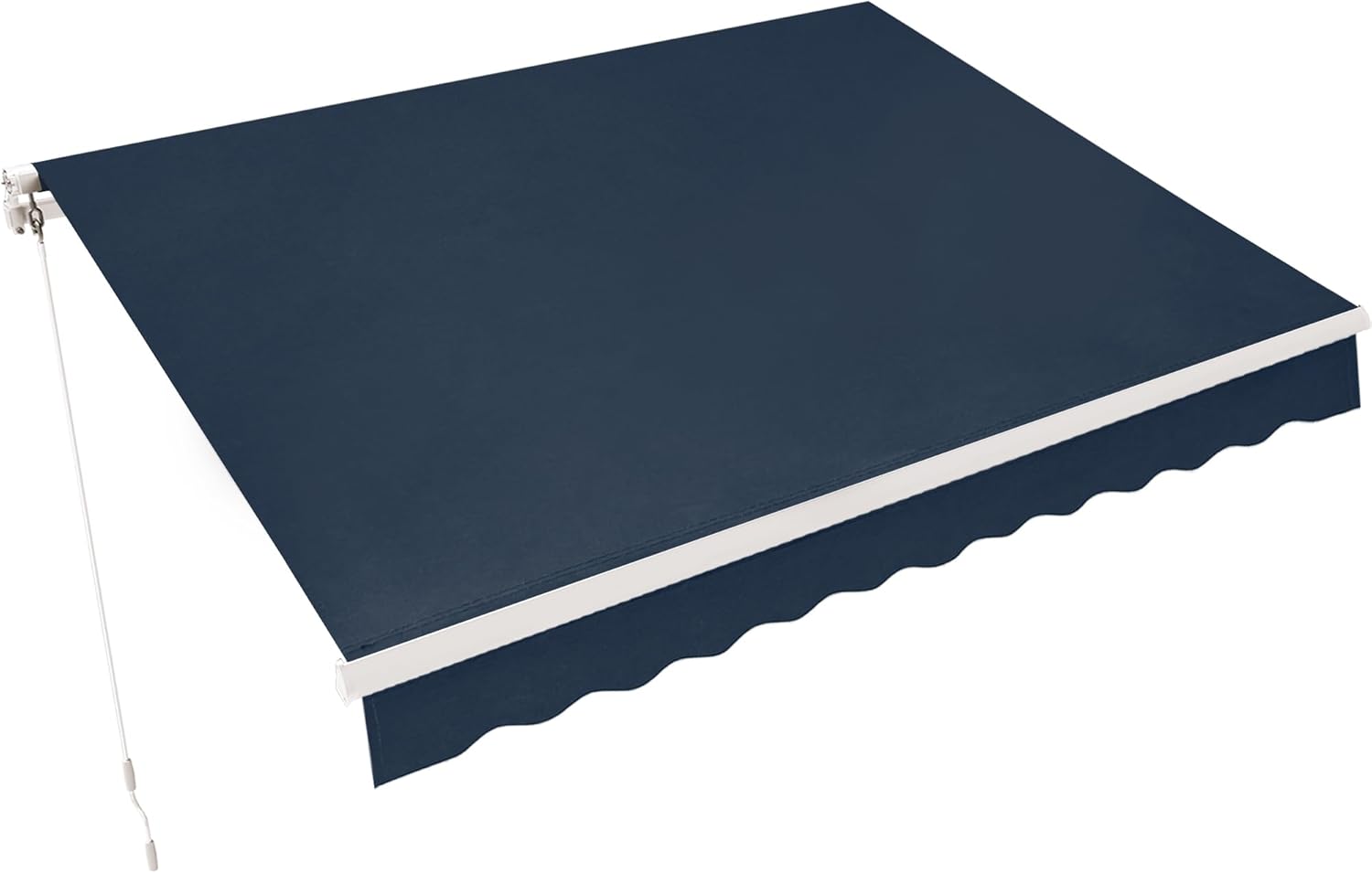 MCombo 9.9x7.8 Feet Manual Retractable Patio Door Window Awning Sunshade Shelter Outdoor Canopy,0810 (Brick Red with Beige Stripes, 9.9'(L) x 7.8'(W))