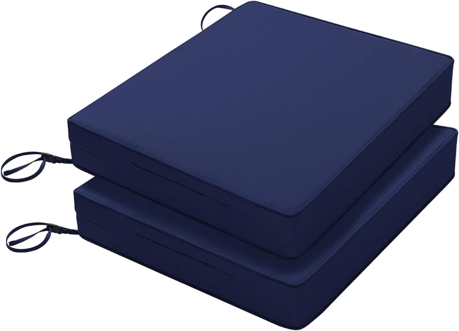 Favoyard Patio Chair Cushions 19 x 19 x 3 Inch Waterproof Outdoor Seat Cushions for Patio Furniture 3-Year Color Fastness Garden Sofa Couch Chair Pads with Handle & Adjustable Straps Set of 2, Beige