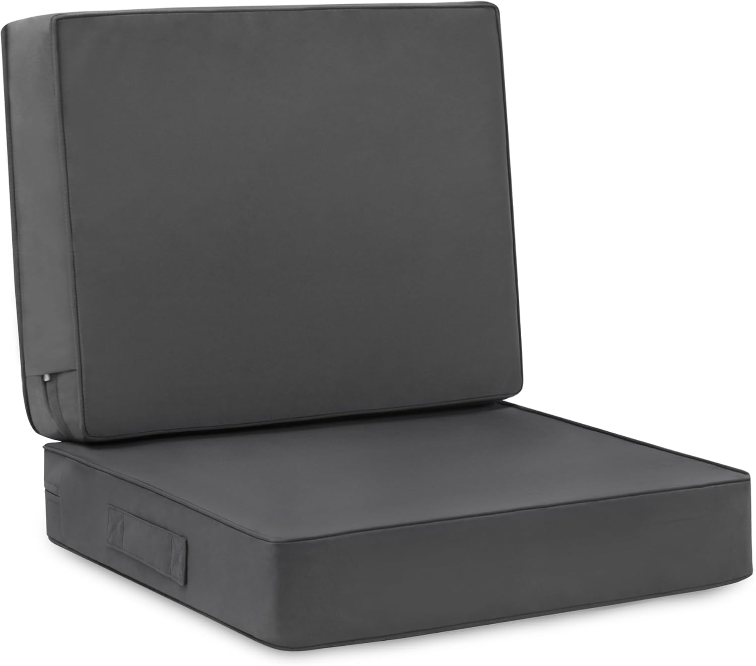 Favoyard Deep Seat Patio Cushion Set 24 x 24 Inch Waterproof Outdoor Chair Cushions for Patio Furniture with Fade Resistant and Removable Cover with Handle & Adjustable Straps for Patio, Yard, Garden