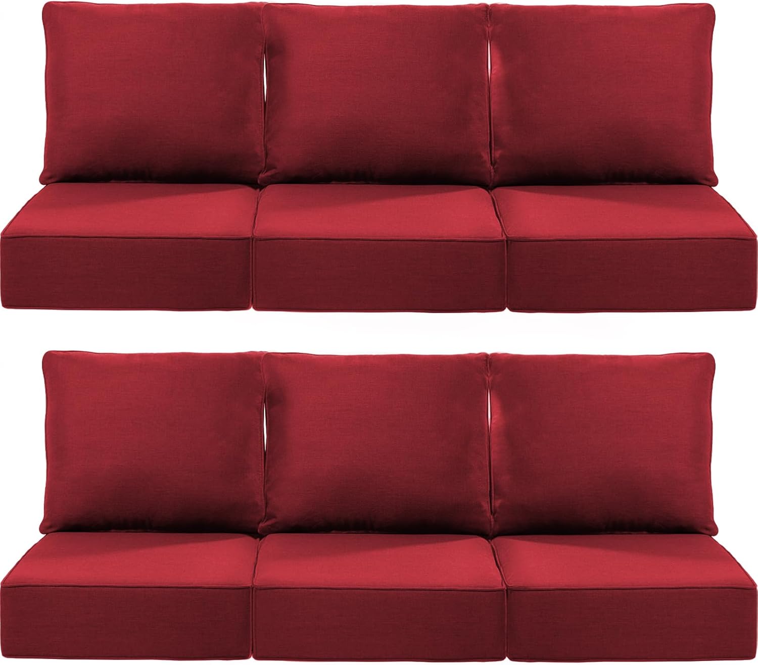 Luxury 24x24x6 Inch Outdoor Cushions for 5 Peice Patio Furniture Set - Set of 5 Water-Resistant Pillow for Dining Rocking Swivel Chairs Loveseat Couch Sectional Sofa - Beige