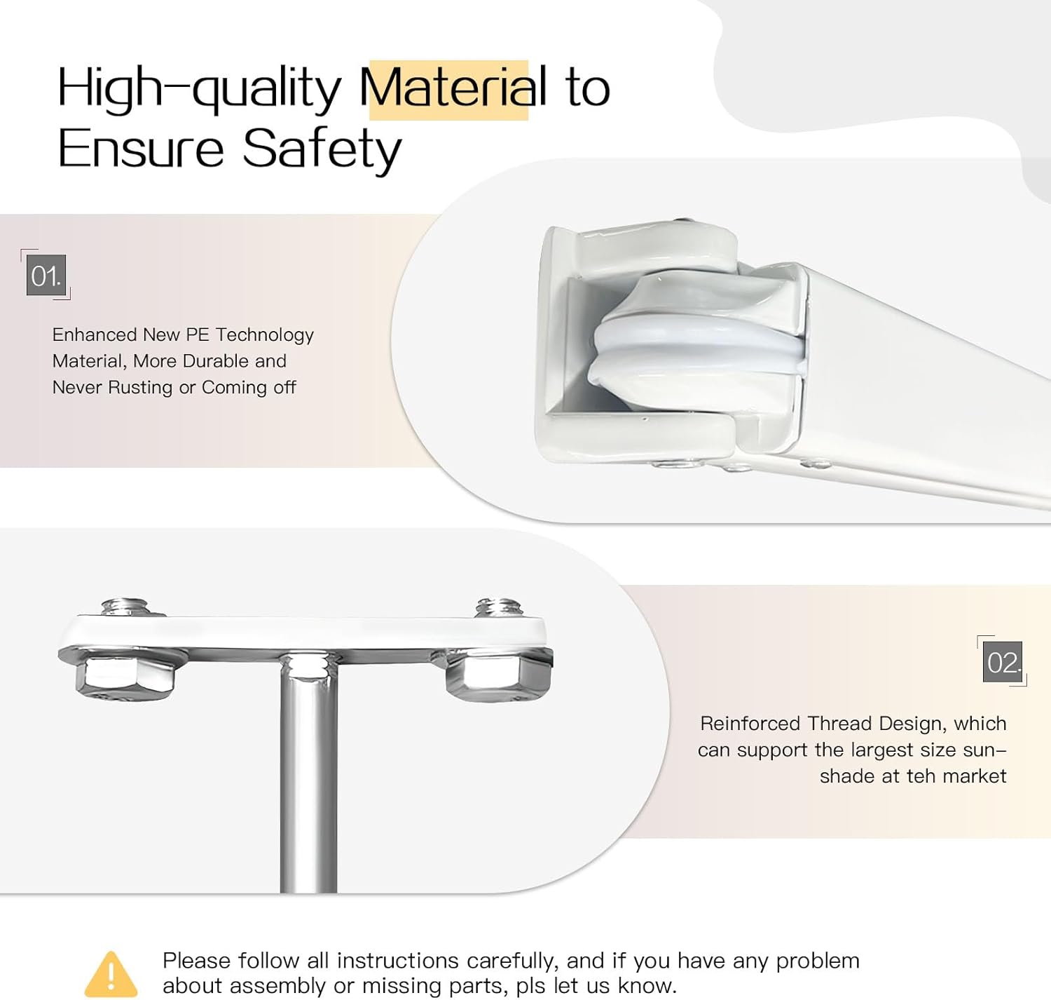 U-MAX Retractable Awning, 10'x8' Manual Awnings for Patio Sun Shade Shelter, Water-Resistant Polyester Cover Outdoor Door Window Awning with Crank Handle for Deck, Home, Backyard, Balcony, Grey