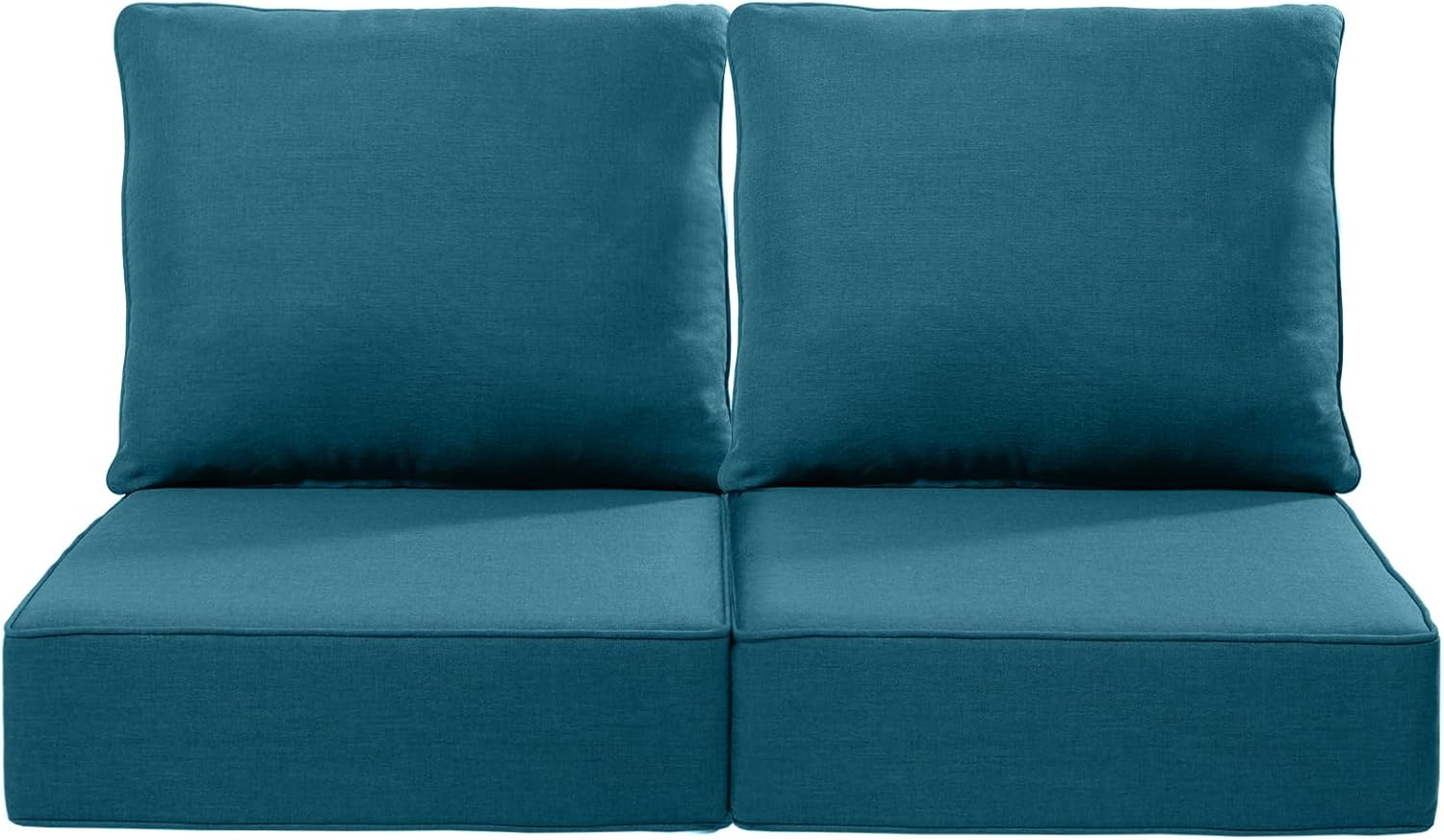 Luxury 24x24x6 Inch Outdoor Cushions for 5 Peice Patio Furniture Set - Set of 5 Water-Resistant Pillow for Dining Rocking Swivel Chairs Loveseat Couch Sectional Sofa - Beige