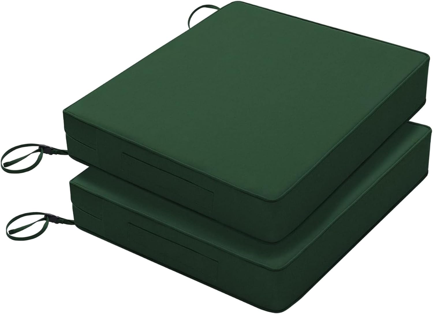 Favoyard Patio Chair Cushions 19 x 19 x 3 Inch Waterproof Outdoor Seat Cushions for Patio Furniture 3-Year Color Fastness Garden Sofa Couch Chair Pads with Handle & Adjustable Straps Set of 2, Beige