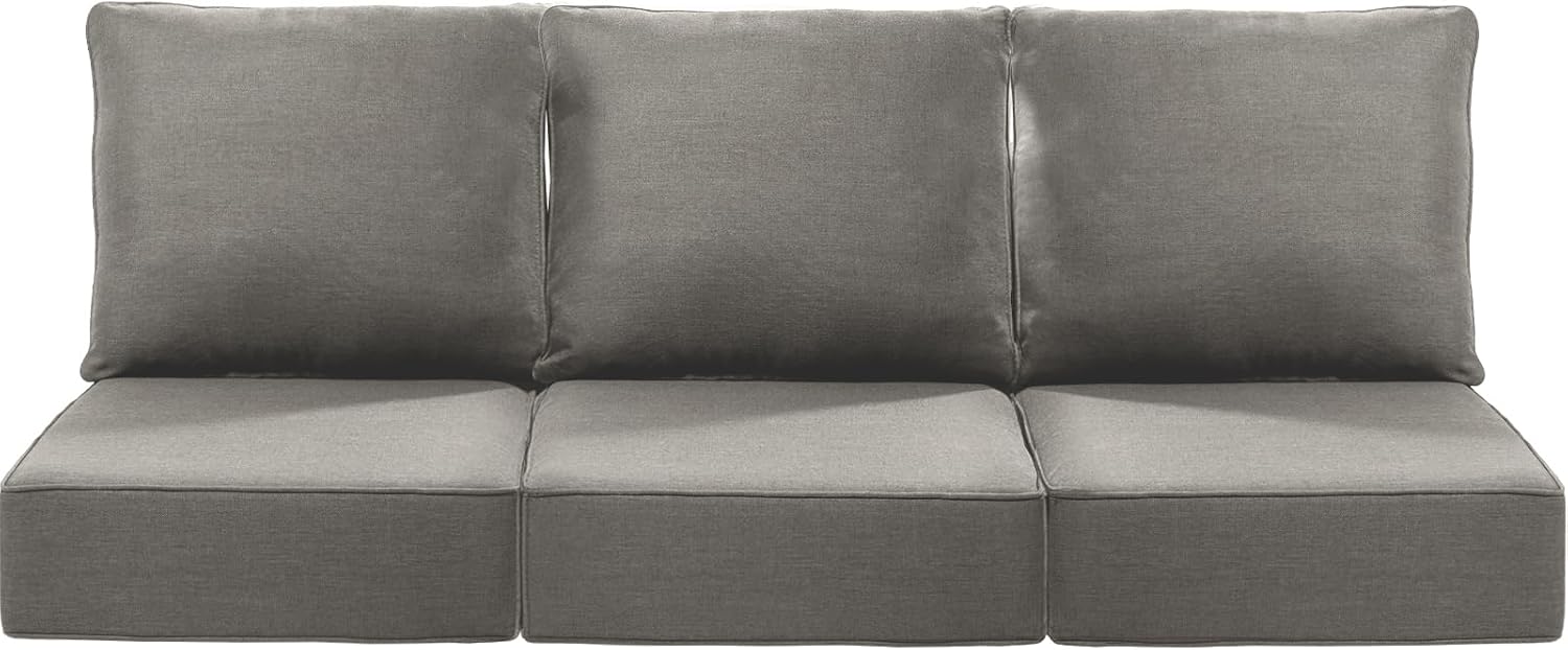 Luxury 24x24x6 Inch Outdoor Cushions for 5 Peice Patio Furniture Set - Set of 5 Water-Resistant Pillow for Dining Rocking Swivel Chairs Loveseat Couch Sectional Sofa - Beige