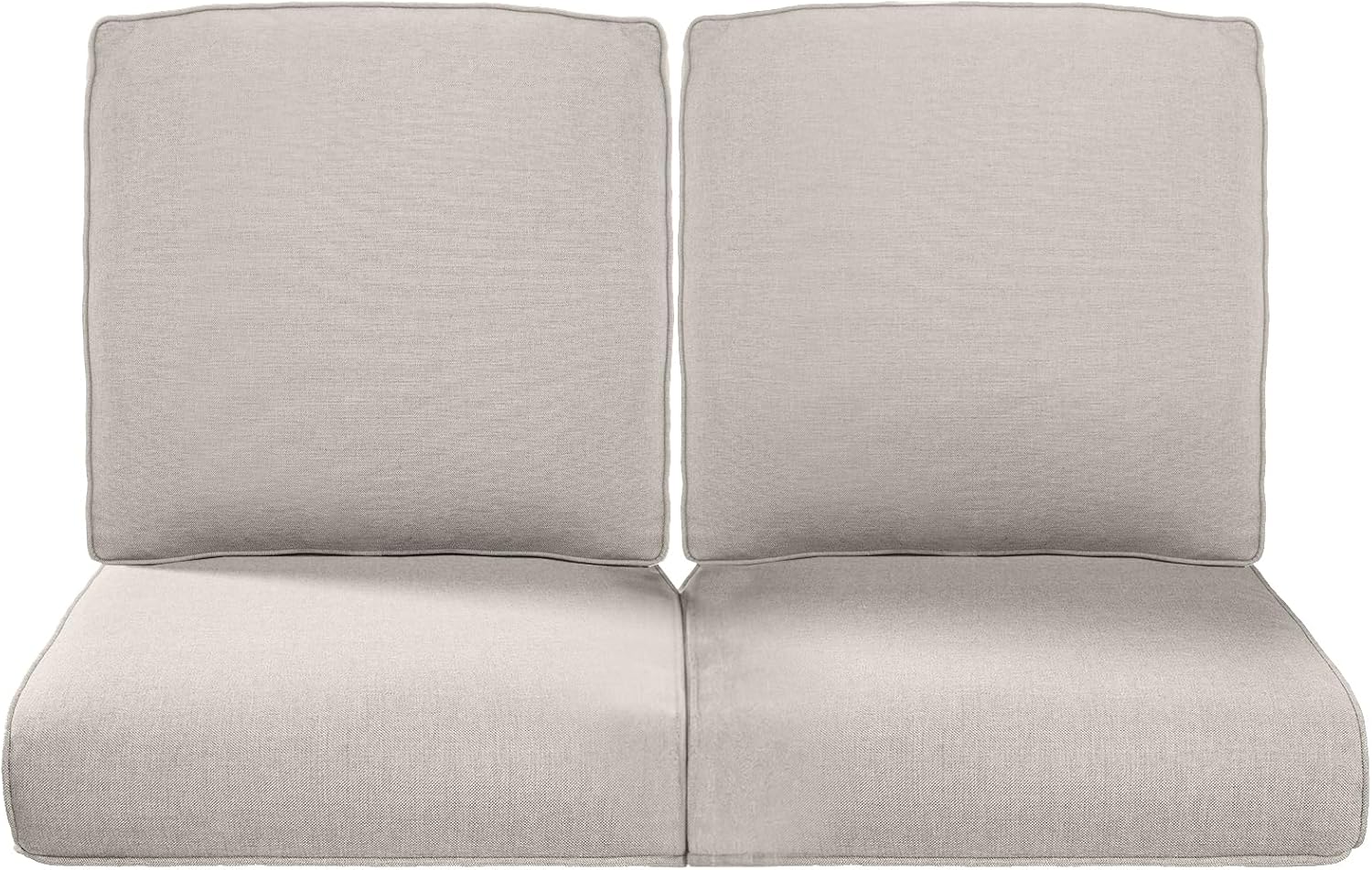 Luxury 24x24x6 Inch Outdoor Cushions for 5 Peice Patio Furniture Set - Set of 5 Water-Resistant Pillow for Dining Rocking Swivel Chairs Loveseat Couch Sectional Sofa - Beige