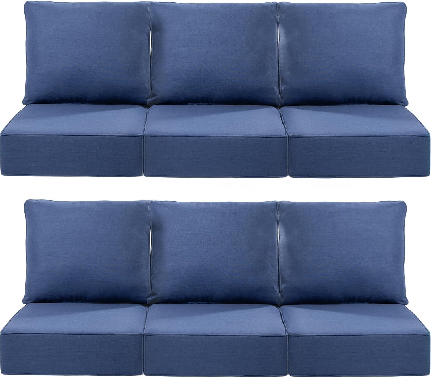 Luxury 24x24x6 Inch Outdoor Cushions for 5 Peice Patio Furniture Set - Set of 5 Water-Resistant Pillow for Dining Rocking Swivel Chairs Loveseat Couch Sectional Sofa - Beige