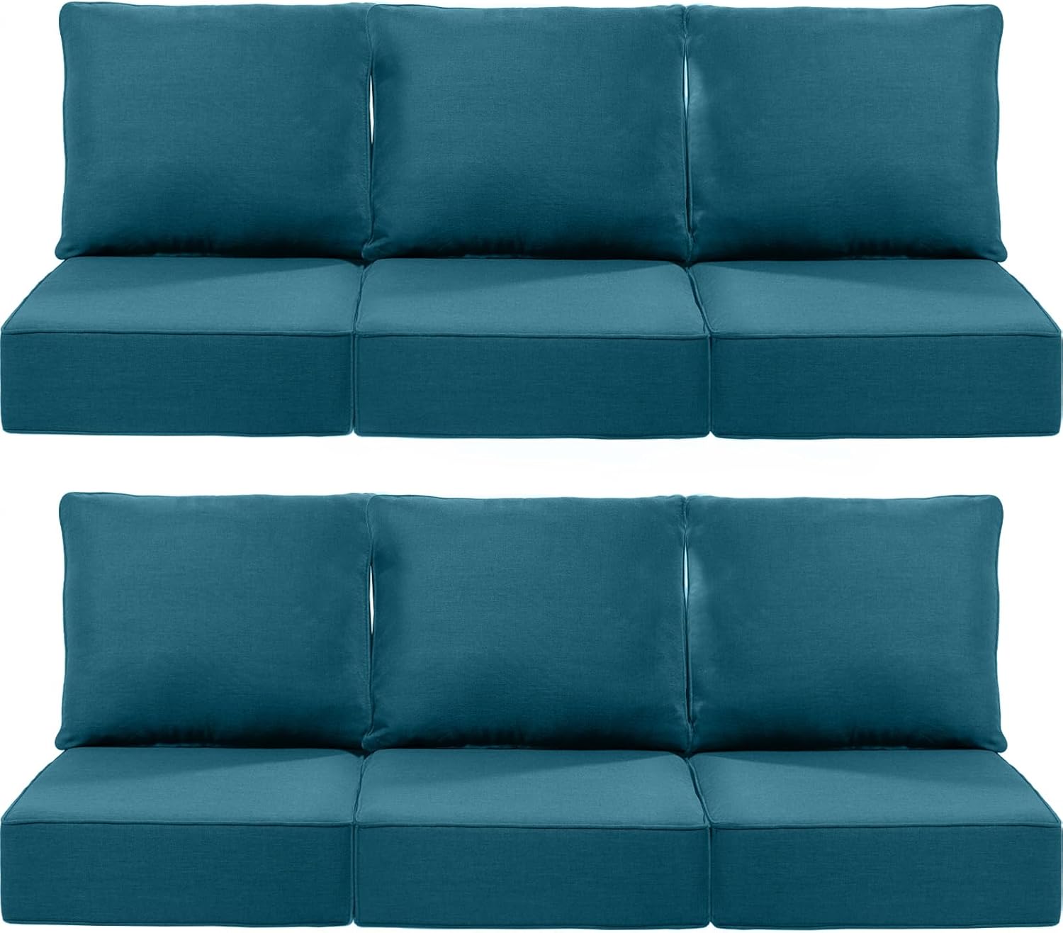 Luxury 24x24x6 Inch Outdoor Cushions for 5 Peice Patio Furniture Set - Set of 5 Water-Resistant Pillow for Dining Rocking Swivel Chairs Loveseat Couch Sectional Sofa - Beige