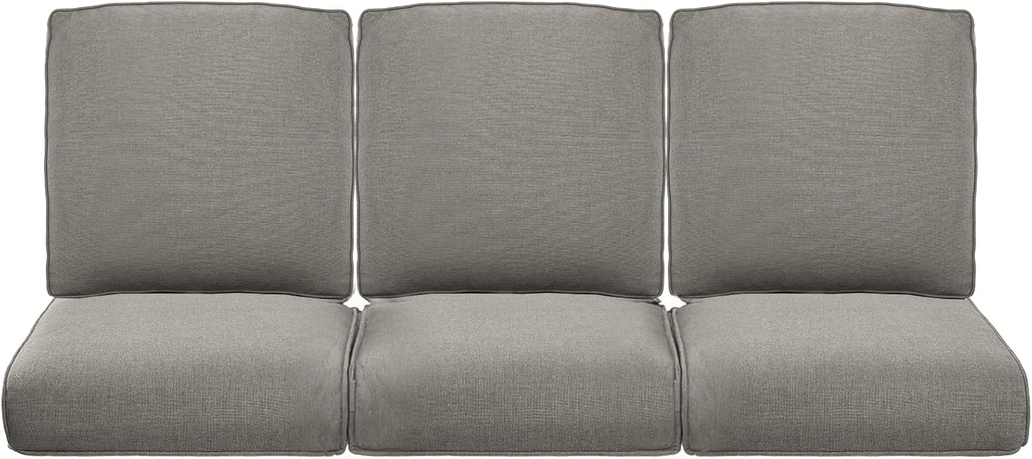 Luxury 24x24x6 Inch Outdoor Cushions for 5 Peice Patio Furniture Set - Set of 5 Water-Resistant Pillow for Dining Rocking Swivel Chairs Loveseat Couch Sectional Sofa - Beige