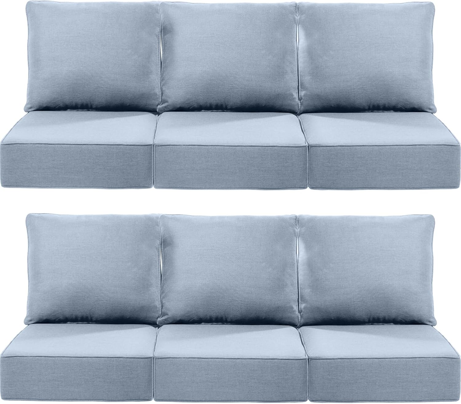 Luxury 24x24x6 Inch Outdoor Cushions for 5 Peice Patio Furniture Set - Set of 5 Water-Resistant Pillow for Dining Rocking Swivel Chairs Loveseat Couch Sectional Sofa - Beige