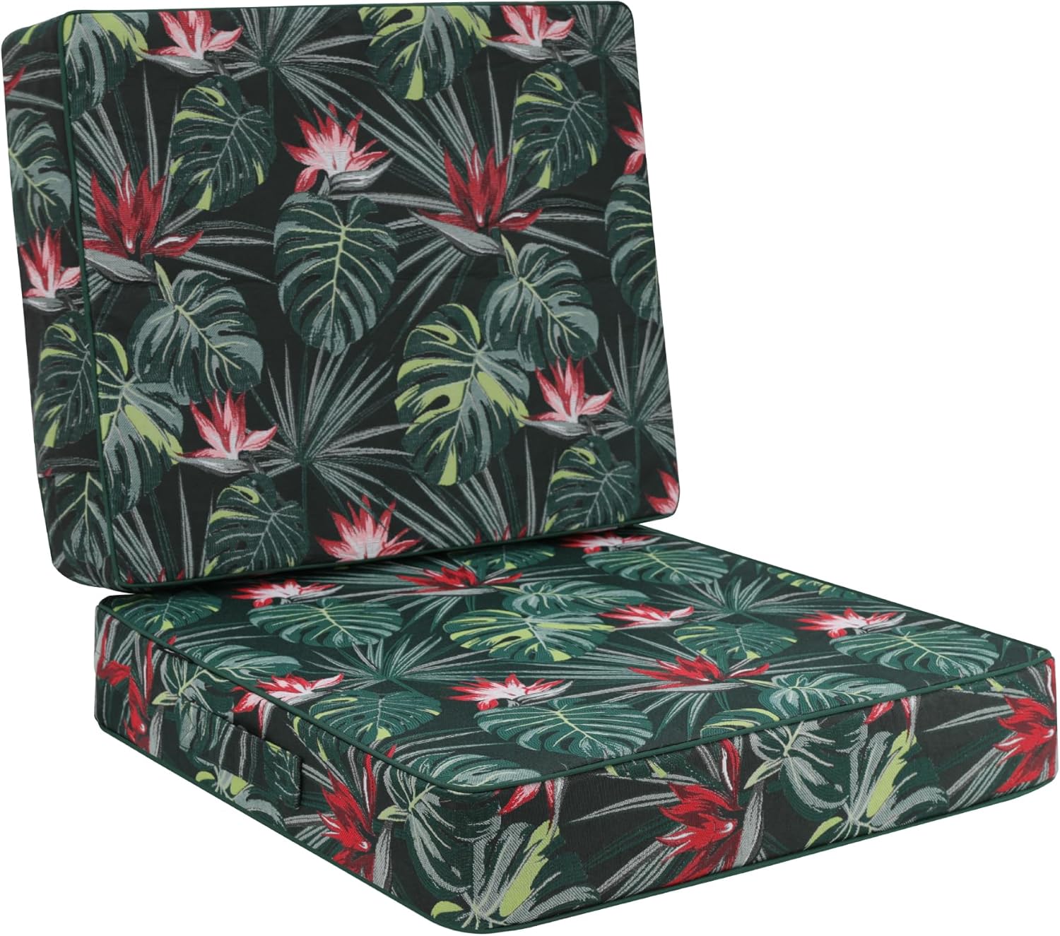 Favoyard Deep Seat Patio Cushion Set 24 x 24 Inch Waterproof Outdoor Chair Cushions for Patio Furniture with Fade Resistant and Removable Cover with Handle & Adjustable Straps for Patio, Yard, Garden