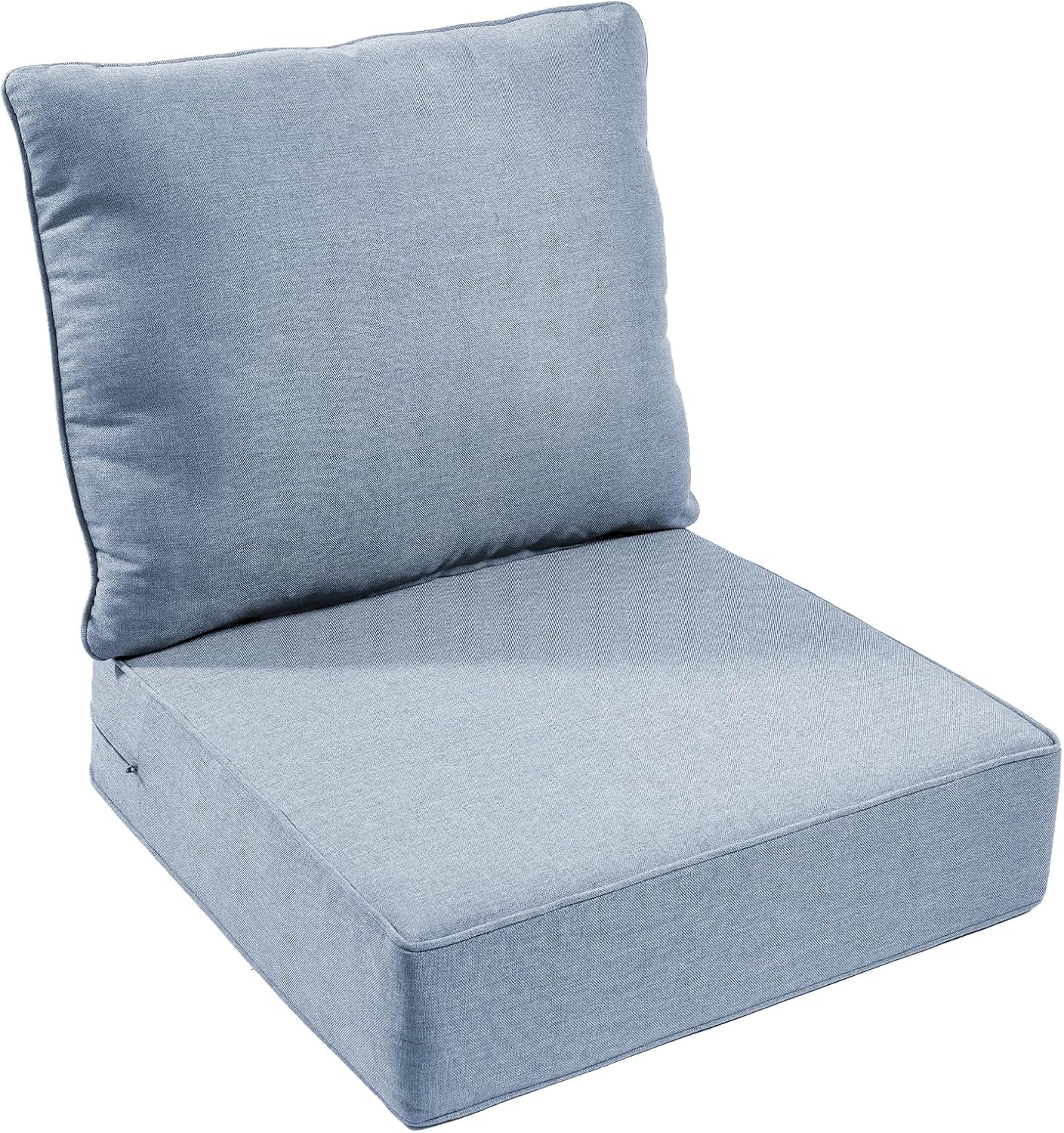 Outdoor Chair Cushions Set of 3, Waterproof 24x24 Patio Chair Cushion, 6" Thickened Seat Cushion for Outdoor Furniture, Couch Cushion Replacement, Include 3 Back & 3 Seat Cushions, Thick/Beige