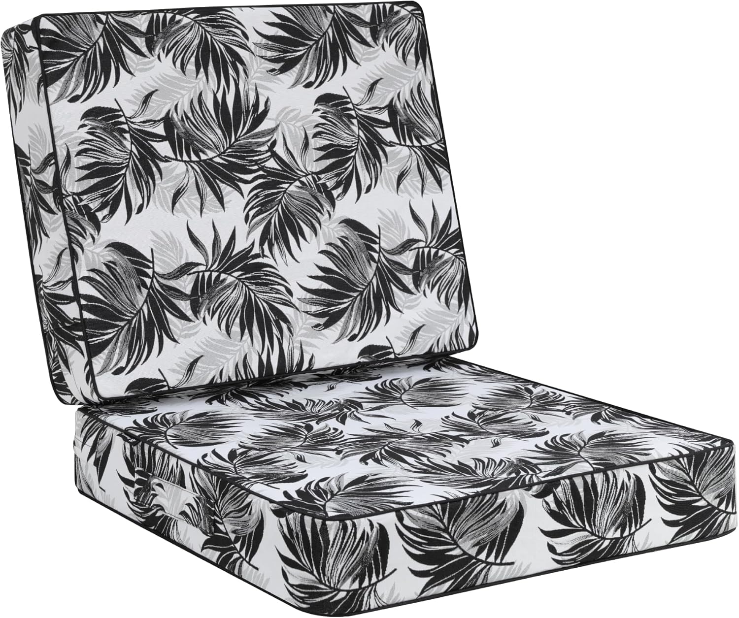 Favoyard Deep Seat Patio Cushion Set 24 x 24 Inch Waterproof Outdoor Chair Cushions for Patio Furniture with Fade Resistant and Removable Cover with Handle & Adjustable Straps for Patio, Yard, Garden