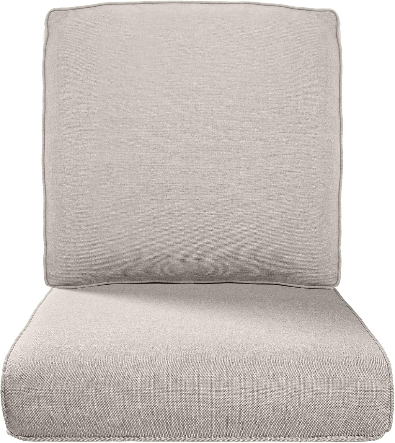 Luxury 24x24x6 Inch Outdoor Cushions for 5 Peice Patio Furniture Set - Set of 5 Water-Resistant Pillow for Dining Rocking Swivel Chairs Loveseat Couch Sectional Sofa - Beige