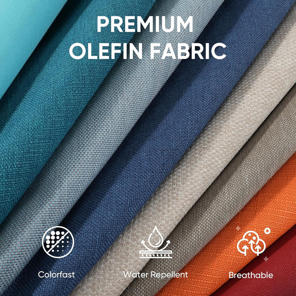 Outdoor Chair Cushions Set of 3, Waterproof 24x24 Patio Chair Cushion, 6" Thickened Seat Cushion for Outdoor Furniture, Couch Cushion Replacement, Include 3 Back & 3 Seat Cushions, Thick/Beige